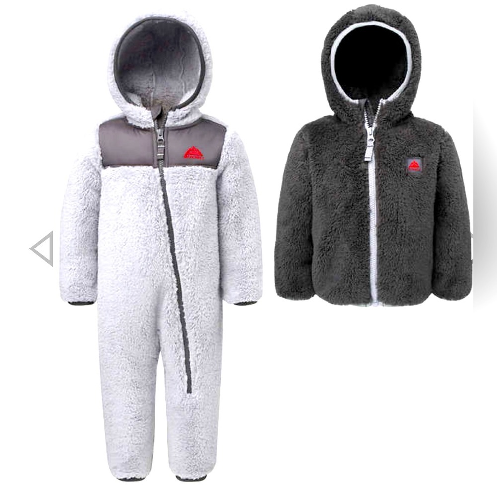 Kids Baby Boy Jacket Snozu Infant 2-piece Sz 18 Months 24 Months Fleece Set Gray